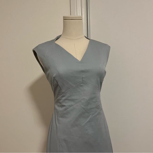 Banana Republic Baby Blue Dress Shapewear Office Workwear Stretchy Petite 4 Size - Picture 10 of 10